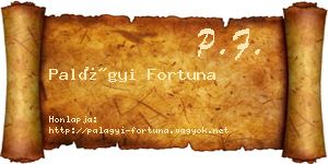 Palágyi Fortuna névjegykártya